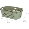 image:imageIRIS USA Plastic Laundry Basket 15 Bushel 50L Large Clothes Hamper with Ventilation Holes BuiltIn Handles amp Hip Hold Laundry Organizer for Bedroom Bathroom Dorm Sage GreenSage Green