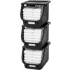image:imageIRIS USA Laundry Basket Hamper 40L  3 Pack Stackable Plastic Clothes Sorter Bin with Lids Open Front BuiltIn Handles Dorm Bedroom Laundry Room BlackBlack