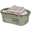 image:imageIRIS USA Plastic Laundry Basket 15 Bushel 50L Large Clothes Hamper with Ventilation Holes BuiltIn Handles amp Hip Hold Laundry Organizer for Bedroom Bathroom Dorm Sage GreenSage Green