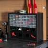 image:imageIRIS USA 32Drawer Organizer with 4 Bins and Dividers Made in USA Screw Organizer Garage Tool Organization Multi Drawer and Bins For Small Parts Electronics Building Blocks Black