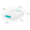 image:imageIRIS USA 1 Qt Craft Storage Bins with Lids 6Pack Made in USA Clip Box Small Plastic Sensory Bin Tote Organizer Containers for Art Supplies Paper amp Office Stackable  ClearSeafoam Blue6 Qt  6 Pack