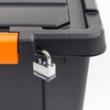 image:imageIRIS USA 76 Quart Heavy Duty Plastic Storage Box Black Set of 4