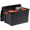 image:imageIRIS USA 76 Quart Heavy Duty Plastic Storage Box Black Set of 4