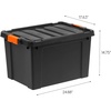 image:imageIRIS USA 76 Quart Heavy Duty Plastic Storage Box Black Set of 4