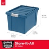 image:imageIRIS USA 12 Gallon Lockable Storage Totes with Lids 4 Pack  Gray HeavyDuty Durable Stackable Containers Large Garage Organizing Bins Moving Tubs Rugged Sturdy Equipment Utility Tool BoxNavy