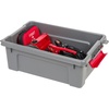 image:imageIRIS USA 12 Gallon Lockable Storage Totes with Lids 4 Pack  Gray HeavyDuty Durable Stackable Containers Large Garage Organizing Bins Moving Tubs Rugged Sturdy Equipment Utility Tool BoxGray