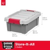 image:imageIRIS USA 12 Gallon Lockable Storage Totes with Lids 4 Pack  Gray HeavyDuty Durable Stackable Containers Large Garage Organizing Bins Moving Tubs Rugged Sturdy Equipment Utility Tool BoxGray