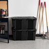 image:imageIRIS USA 12 Gallon Lockable Storage Totes with Lids 4 Pack  Gray HeavyDuty Durable Stackable Containers Large Garage Organizing Bins Moving Tubs Rugged Sturdy Equipment Utility Tool BoxBlack