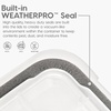 image:imageIRIS USA 4 Pack WeatherPro Stackable Storage Tote Bins Plastic Gasket Box with Tight Latching Lids and Seal 47 Quart ClearBlack