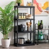 image:imageIRIS USA 4Tier Shelving Unit 36 W x 18 D x 56 H 1 Pack Black  IRIS USA 40 Qt Plastic Storage Container Bin with Secure Lid and Latching Buckles 4 Pack Black Bundle