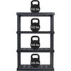 image:imageIRIS USA 4Tier Shelving Unit 36 W x 18 D x 56 H 1 Pack Black  IRIS USA 40 Qt Plastic Storage Container Bin with Secure Lid and Latching Buckles 4 Pack Black Bundle