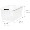 image:imageIRIS USA 72 Qt Stackable Plastic Storage Bins with Lids 8 Pack  BPAFree Made in USA  SeeThrough Organizing Solution Latches Durable Nestable Containers Secure Pull Handle  ClearWhite4 Pack