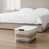 image:imageIRIS USA 72 Qt Stackable Plastic Storage Bins with Lids 8 Pack  BPAFree Made in USA  SeeThrough Organizing Solution Latches Durable Nestable Containers Secure Pull Handle  ClearWhite8 Pack