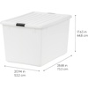 image:imageIRIS USA 8Pack Plastic Storage Bins with Lids 7 Quart Clear Stackable Small Storage Containers Latching Organizer Tote for Pantry Classroom Closet Crafts Hobby Office amp Home OrganizationClear