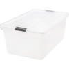 image:imageIRIS USA 8Pack Plastic Storage Bins with Lids 7 Quart Clear Stackable Small Storage Containers Latching Organizer Tote for Pantry Classroom Closet Crafts Hobby Office amp Home OrganizationClear