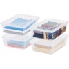 image:imageIRIS USA 8Pack Plastic Storage Bins with Lids 7 Quart Clear Stackable Small Storage Containers Latching Organizer Tote for Pantry Classroom Closet Crafts Hobby Office amp Home OrganizationClear