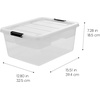image:imageIRIS USA 18 QT Clear Storage Organizer with Removable Dividers Stackable Plastic Storage Box with Lid Modular Container for Crafts Tools Office amp Pantry Organization18 Qt