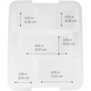 image:imageIRIS USA 18 QT Clear Storage Organizer with Removable Dividers Stackable Plastic Storage Box with Lid Modular Container for Crafts Tools Office amp Pantry Organization18 Qt