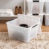 image:imageIRIS USA 18 QT Clear Storage Organizer with Removable Dividers Stackable Plastic Storage Box with Lid Modular Container for Crafts Tools Office amp Pantry Organization40 Qt