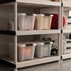 image:imageIRIS USA 18 QT Clear Storage Organizer with Removable Dividers Stackable Plastic Storage Box with Lid Modular Container for Crafts Tools Office amp Pantry Organization19 Qt