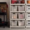 image:imageIRIS USA 18 QT Clear Storage Organizer with Removable Dividers Stackable Plastic Storage Box with Lid Modular Container for Crafts Tools Office amp Pantry Organization54 Qt