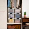 image:imageIRIS USA 18 QT Clear Storage Organizer with Removable Dividers Stackable Plastic Storage Box with Lid Modular Container for Crafts Tools Office amp Pantry Organization135 Qt