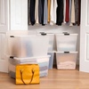 image:imageIRIS USA 18 QT Clear Storage Organizer with Removable Dividers Stackable Plastic Storage Box with Lid Modular Container for Crafts Tools Office amp Pantry Organization55 Qt