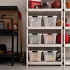 image:imageIRIS USA 18 QT Clear Storage Organizer with Removable Dividers Stackable Plastic Storage Box with Lid Modular Container for Crafts Tools Office amp Pantry Organization32 Qt