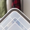 image:imageIRIS USA 8 Pack WeatherPro 628 Quart Stackable Storage Tote Bins Plastic Gasket Box with Tight Latching Lids and Seal ClearBlack8 Pack