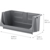 image:imageIRIS USA Open Front Storage Bins Jumbo Stackable Storage Bins 3 Pack  Heavyduty interlocking bins provide openfront access for garage tools hardware sporting goods and workshop storageJumbo  3 Pack