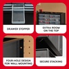 image:imageIRIS Plastic Hardware Storage Drawer 44 Drawer Parts Cabinet  Yellow  Wallmountable Stackable Building Bricks Screws Nuts amp Bolts Hardware Garage Tool StorageBlack