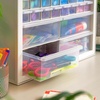 image:imageIRIS Plastic Hardware Storage Drawer 44 Drawer Parts Cabinet  Yellow  Wallmountable Stackable Building Bricks Screws Nuts amp Bolts Hardware Garage Tool StorageWhite