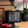 image:imageIRIS Plastic Hardware Storage Drawer 44 Drawer Parts Cabinet  Yellow  Wallmountable Stackable Building Bricks Screws Nuts amp Bolts Hardware Garage Tool StorageBlack