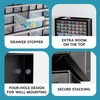 image:imageIRIS Plastic Hardware Storage Drawer 44 Drawer Parts Cabinet  Yellow  Wallmountable Stackable Building Bricks Screws Nuts amp Bolts Hardware Garage Tool StorageBlack