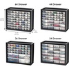 image:imageIRIS Plastic Hardware Storage Drawer 44 Drawer Parts Cabinet  Yellow  Wallmountable Stackable Building Bricks Screws Nuts amp Bolts Hardware Garage Tool StorageBlack