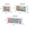 image:imageIRIS Plastic Hardware Storage Drawer 44 Drawer Parts Cabinet  Yellow  Wallmountable Stackable Building Bricks Screws Nuts amp Bolts Hardware Garage Tool StorageWhite