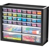 image:imageIRIS Plastic Hardware Storage Drawer 44 Drawer Parts Cabinet  Yellow  Wallmountable Stackable Building Bricks Screws Nuts amp Bolts Hardware Garage Tool StorageBlack