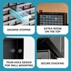 image:imageIRIS Plastic Hardware Storage Drawer 44 Drawer Parts Cabinet  Yellow  Wallmountable Stackable Building Bricks Screws Nuts amp Bolts Hardware Garage Tool StorageBlack
