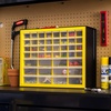 image:imageIRIS Plastic Hardware Storage Drawer 44 Drawer Parts Cabinet  Yellow  Wallmountable Stackable Building Bricks Screws Nuts amp Bolts Hardware Garage Tool StorageYellow