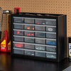 image:imageIRIS Plastic Hardware Storage Drawer 44 Drawer Parts Cabinet  Yellow  Wallmountable Stackable Building Bricks Screws Nuts amp Bolts Hardware Garage Tool StorageBlack