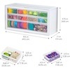 image:imageIRIS Plastic Hardware Storage Drawer 44 Drawer Parts Cabinet  Yellow  Wallmountable Stackable Building Bricks Screws Nuts amp Bolts Hardware Garage Tool StorageWhite
