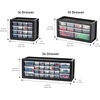 image:imageIRIS Plastic Hardware Storage Drawer 44 Drawer Parts Cabinet  Yellow  Wallmountable Stackable Building Bricks Screws Nuts amp Bolts Hardware Garage Tool StorageBlack