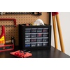 image:imageIRIS Plastic Hardware Storage Drawer 44 Drawer Parts Cabinet  Yellow  Wallmountable Stackable Building Bricks Screws Nuts amp Bolts Hardware Garage Tool StorageBlack