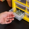 image:imageIRIS Plastic Hardware Storage Drawer 44 Drawer Parts Cabinet  Yellow  Wallmountable Stackable Building Bricks Screws Nuts amp Bolts Hardware Garage Tool StorageYellow