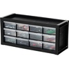image:imageIRIS Plastic Hardware Storage Drawer 44 Drawer Parts Cabinet  Yellow  Wallmountable Stackable Building Bricks Screws Nuts amp Bolts Hardware Garage Tool StorageBlack
