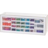 image:imageIRIS Plastic Hardware Storage Drawer 44 Drawer Parts Cabinet  Yellow  Wallmountable Stackable Building Bricks Screws Nuts amp Bolts Hardware Garage Tool StorageWhite
