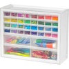 image:imageIRIS Plastic Hardware Storage Drawer 44 Drawer Parts Cabinet  Yellow  Wallmountable Stackable Building Bricks Screws Nuts amp Bolts Hardware Garage Tool StorageWhite
