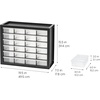 image:imageIRIS Plastic Hardware Storage Drawer 44 Drawer Parts Cabinet  Yellow  Wallmountable Stackable Building Bricks Screws Nuts amp Bolts Hardware Garage Tool StorageBlack