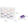 image:imageIRIS Plastic Hardware Storage Drawer 44 Drawer Parts Cabinet  Yellow  Wallmountable Stackable Building Bricks Screws Nuts amp Bolts Hardware Garage Tool StorageWhite