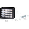 image:imageIRIS Plastic Hardware Storage Drawer 44 Drawer Parts Cabinet  Yellow  Wallmountable Stackable Building Bricks Screws Nuts amp Bolts Hardware Garage Tool StorageBlack